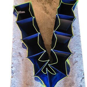 Hanging Shoe Closet Organizer | 10-Shelf | Side Pockets | Blue/Green